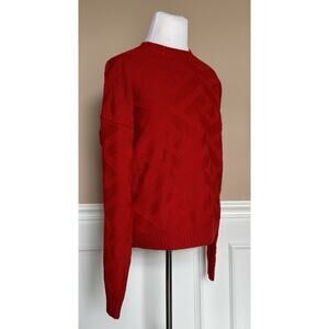 Versace Greca Knit Wool Sweater Red 58 (3XL) Made in Italy 1008473 NWT $1175